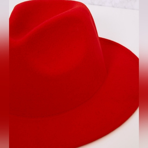 Red Fedora Hat (NWOT) - Picture 3 of 7